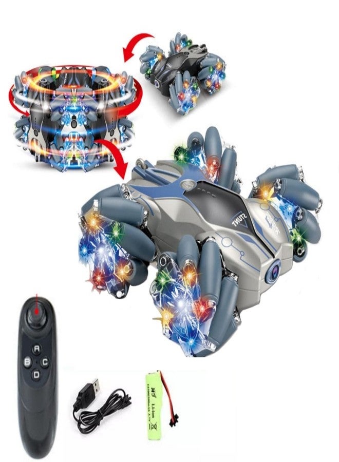 N2K2 ENTERPRISE Double Sided 360 Degree Rotating Remote Control Stunt Car 4WD Rock Crawler Drift Cars Toy for Kids (Multicolor) - Image 1